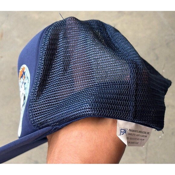 Vintage Kennedy Space Center Snapback Hat Blue Shuttle Rocket Mesh Foam Trucker - Picture 7 of 11